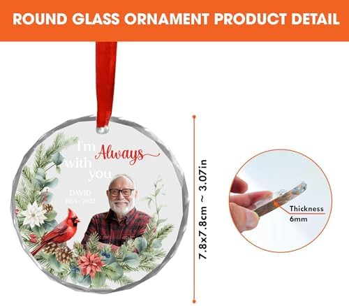 Custom Photo Im Always with You Cardinal Ornament