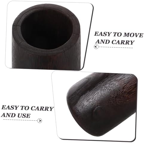 STOBAZA Small Rustic Wood Flower Vase Elegant Decorative Tabletop Case for Floral Arrangements