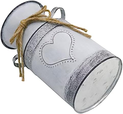 Soyizom Rustic Galvanized Milk Can Decor Vase