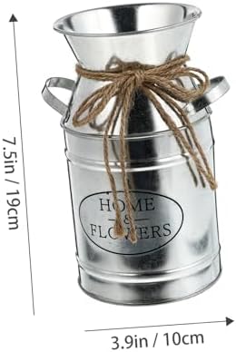 Vintage Iron Bucket Flower Pot for Home Decor