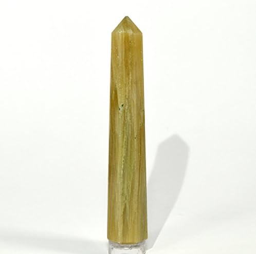 HQRP HC Set Stilbite Cats Eye Obelisk Crystal Tower Wand - India Clear Quartz Cabochon