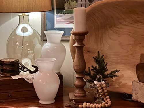 White Spring Garden Decor Vase with Flower Guide Booklet
