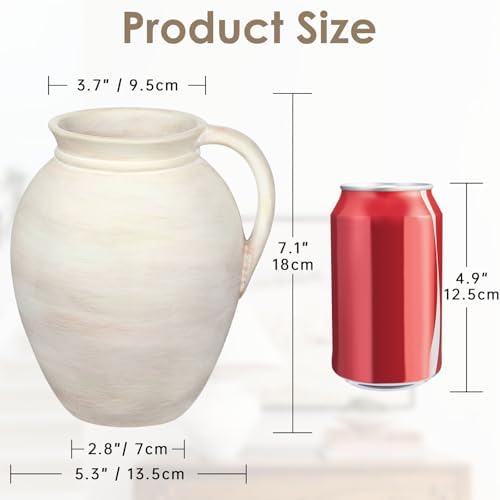 Ceramic Rustic Farmhouse Vase - 71 Inch Centerpiece Pitcher