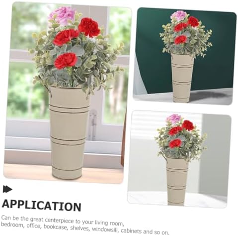 STOBAZA Iron Flower Bucket Vintage Decorative Vase