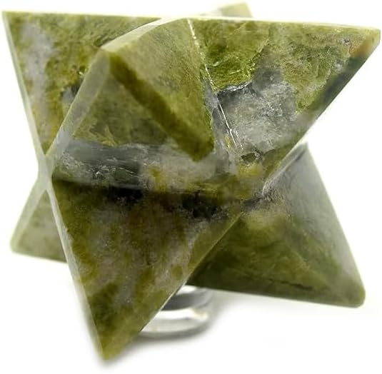 25 Inch Green Vesuvianite 8 Point Star Crystal