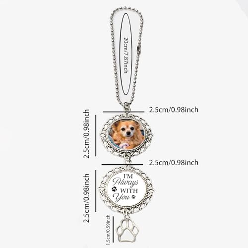 Double-Sided Custom Photo Car Pendant Memorial Charm for Pet Remembrance