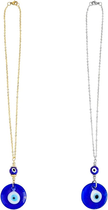 SUPERFINDINGS 2Pcs Evil Eye Hanging Ornaments for Car and Home Decor