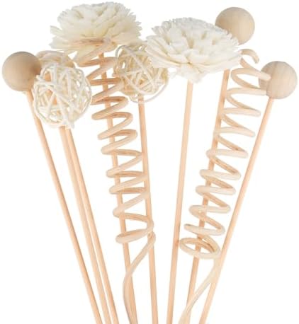WUTAOBON 10 Inch Reed Diffuser Set 10 Pcs Natural Rattan