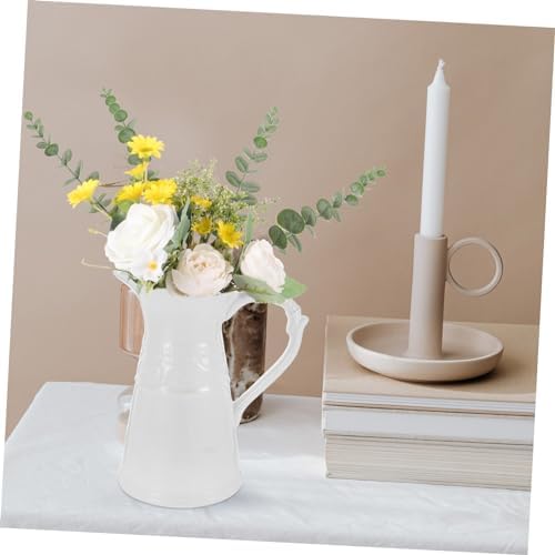 STOBAZA Artistic Ceramic Pitcher Vase for Home and Office