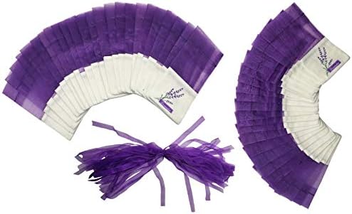 Sanrich 50PCS Lavender Sachet Bags Empty Deep Purple Cotton-Ramie Sacks