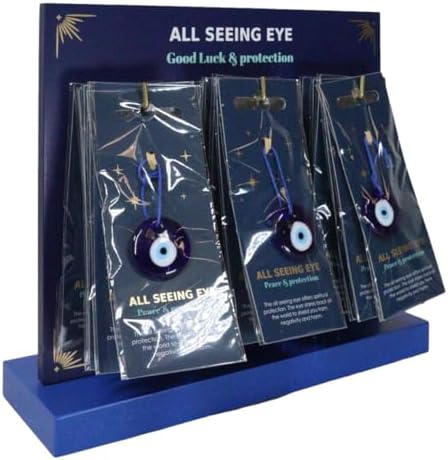 Ebros Gift All Seeing Eye Talisman Set with Display Stand