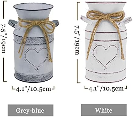 Soyizom Rustic Galvanized Milk Can Decor Vase