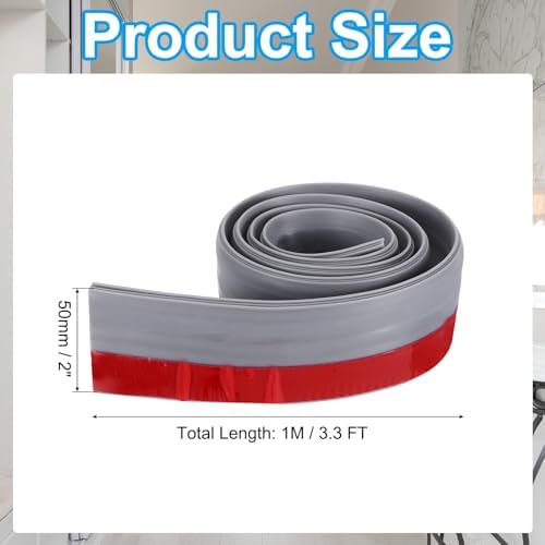 PATIKIL Door Draft Stopper 33FT Silicone Weather Stripping Seal Gray