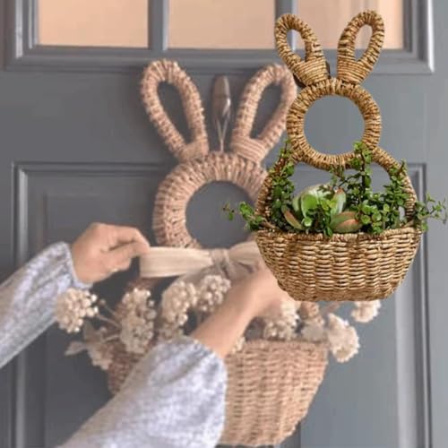 Easter Bunny Basket Wall Hanging Decor