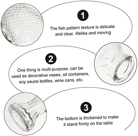 Fish Shaped Glass Bottle Decorative Table Vase
