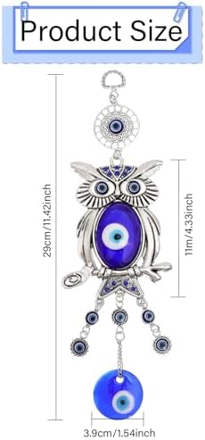 Evil Eye Owl Pendant Decor for Car Home Office