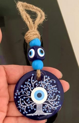 Blue Evil Eye Wish Tree Hanging Decorative Ornament