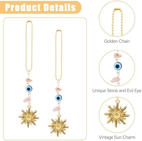 12Pcs Evil Eye Hanging Charms for Car Window Door Frame Balcony