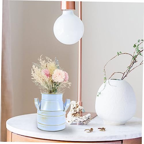 2pcs Decorative Flower Buckets Iron Art Vintage Home Decor Vase