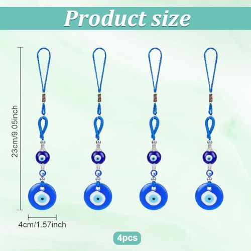 WEBEEDY 4 Piece Evil Eye Hanging Charm