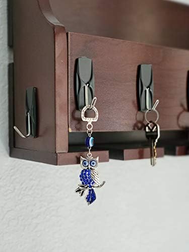 LUCKBOOSTIUM Lucky Silver Owl Evil Eye Pendant