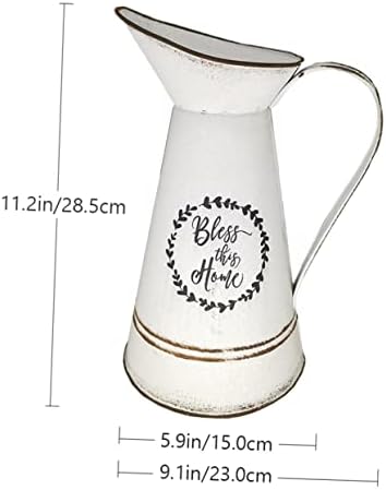 Creative Country Style Vintage White Floral Vase for Home Decor