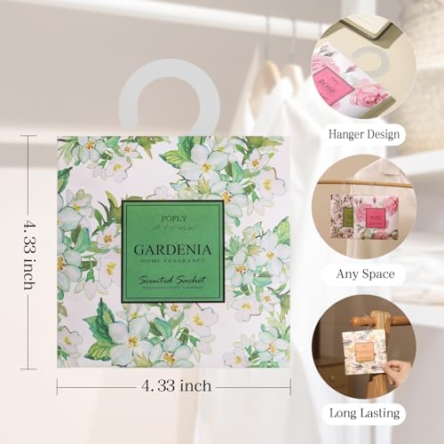 Pofly Gardenia Scented Sachets 12-Pack for Home
