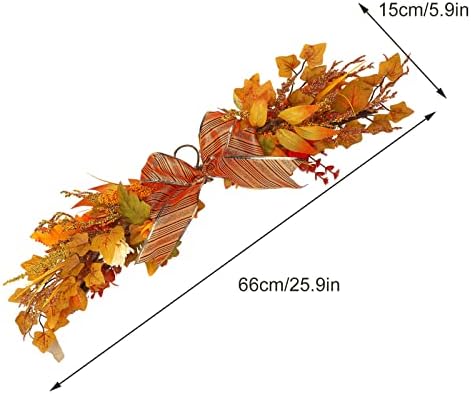BEIJIALY 28in Autumn Fall Wreath with Bow