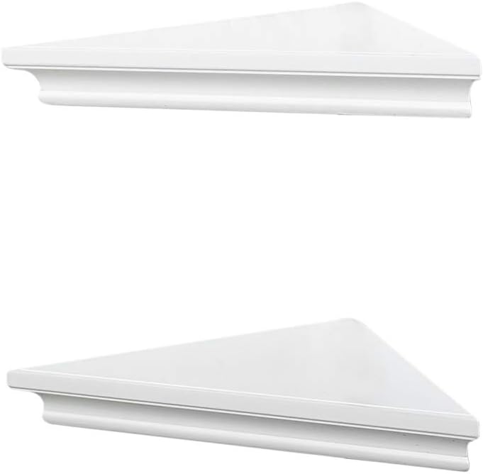 AHDECOR White Corner Shelves Set of 2