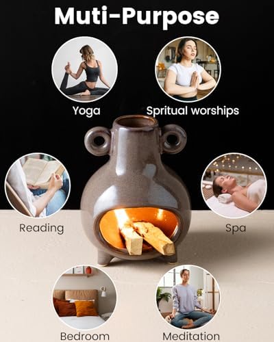 KOKUNKA Ceramic Palo Santo Holder Brown