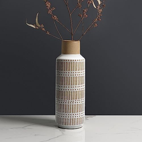Rustic Ceramic Vase 1102 Inch Farmhouse Style Decor