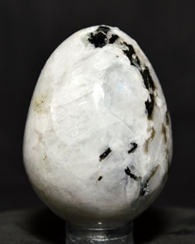 HQRP 47mm Rainbow Moonstone Egg with Stand