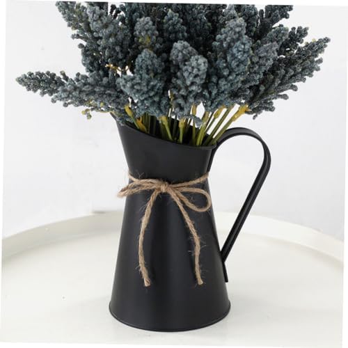 VINTORKY Rustic Metal Flower Vase for Vintage Home Decor