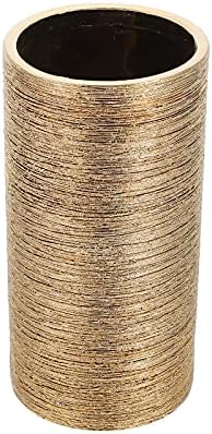 GANAZONO 1pc Golden Brushed Flower Vase Simple Nordic Design