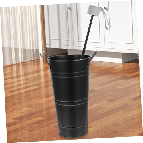 Vintage Rustic Galvanized Iron Flower Bucket with Handles