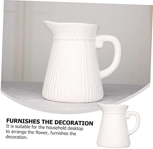 STOBAZA Elegant Ceramic Relief Milk Jug Vase