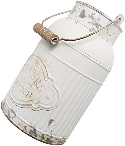 VANCORE Shabby Chic Metal Vase Decor Planter