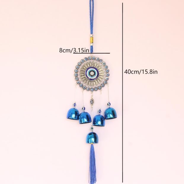 Fantasy Devil Eye Wind Chime Blue Alloy Pendant