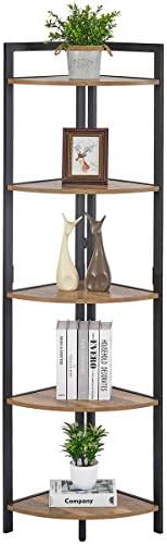 FATORRI Tall Corner Shelf with 5 Tiers