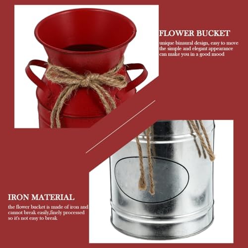 Rustic Milk Can Vase for Home Decor