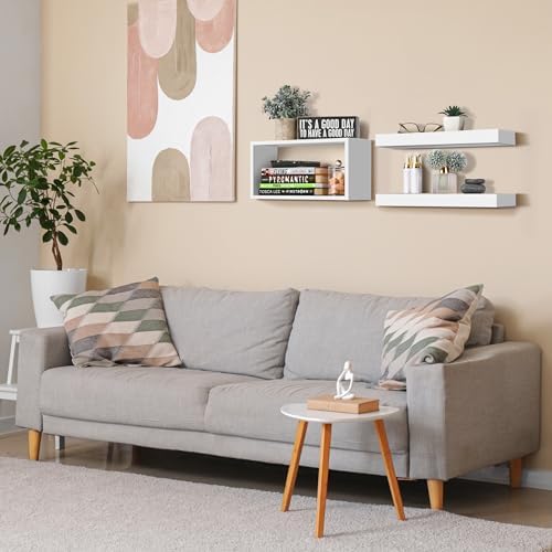 Sorbus Floating Wall Shelf Set of 3