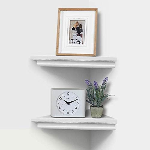 AHDECOR White Corner Shelves Set of 2