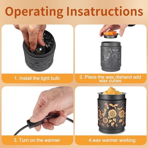 Kobodon Wax Melt Warmer Metal 2 in 1 Scented Candle Oil Burner