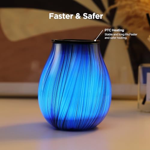 Inrorans Electric Wax Melt Burner with Timer and 7 LED Color Changing Art Glass Night Light