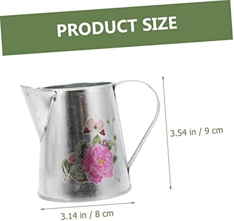 Rustic Metal Flower Bucket Vintage Iron Vase for Home Decor