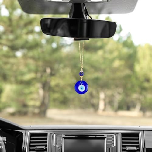 SUPERFINDINGS 2Pcs Evil Eye Hanging Ornaments for Car and Home Decor