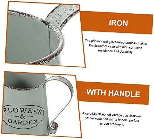 Vintage Iron Flower Pot Wide Mouth Decorative Vase