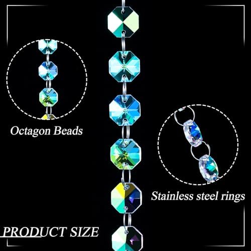 33 Ft Clear Acrylic Diamond Bead Garland for Wedding and Holiday Decor