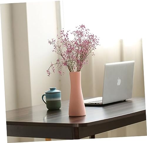 Home Ceramic Flower Vase in Light Pink for Decor