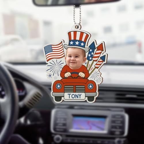Customizable Baby 4th of July Acrylic Ornament 1